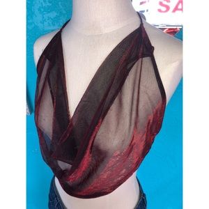 Sexy Red Metallic Top